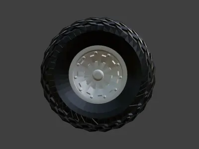 Car wheel Low Poly Free 3D model