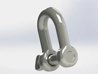 Carabiner U-shape M10 3D model