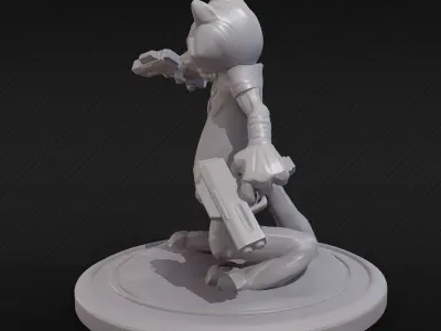 Dangerous raccoon 4 3D print model