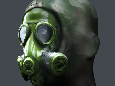 Helmet 3d model military combat Military Low-poly Low-poly 3D model 29