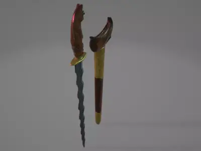 Javanese Kris blade  - High Poly 3D model