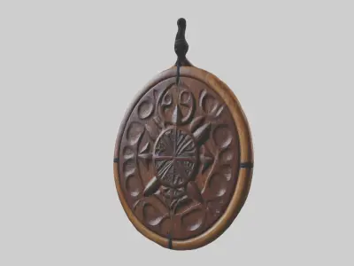 Wooden Talisman Low-poly 3D model