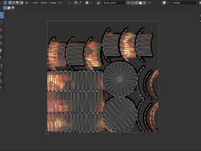 Rusty Oil Barrel Low-poly 3D model