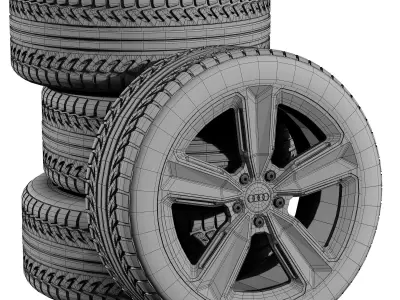 Audi wheels 3D model by zifir3d