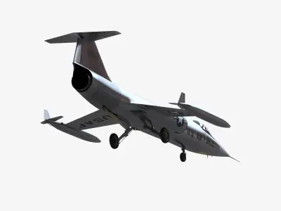 Lockheed F-104G Starfighter Free low-poly 3D model