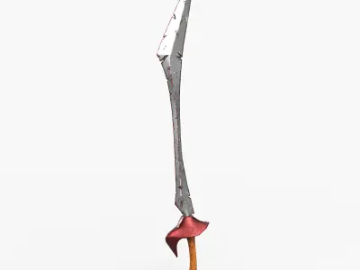 Cursed Elven Blade Low-poly 3D model