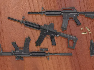 Weapons Pack 1 Low-poly 3D model