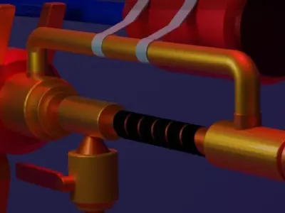 flamethrower fire gun 3D model