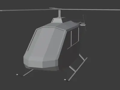 Low Poly Helicopter Free 3D model