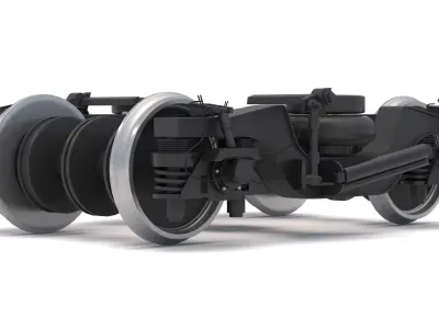 Train Wheel Bogie 2 3D model