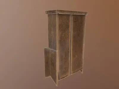 Antique Cabinet Low-poly 3D model