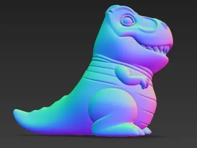 Cute TRex Dinosaur 3D Printable Keychain Model 3D print model