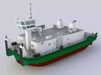 Pusher Marine or River and BONUS 3D model