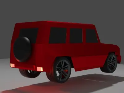 Mercedes-Benz G63 Low-poly anim Free low-poly 3D model