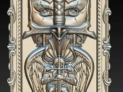 spartan and sword pendant 3D model