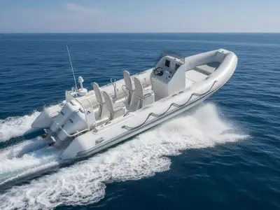 Center Console Speedboat with Helm and Seats Low Poly 3D Model 3D model