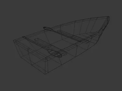 Row Boat Free low-poly 3D model