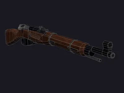 Mosin Rifle Low-poly 3D model buy