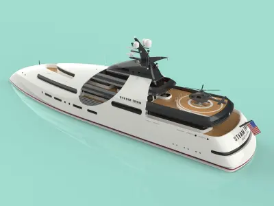 100 Meter Mega Yacht 3D model