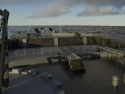 Large Research Ship 3D model