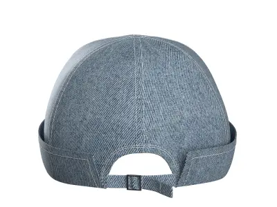 Blue Denim Hat 3D model