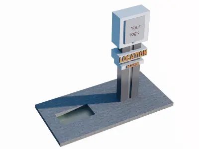 welcome signs Low-poly 3D model