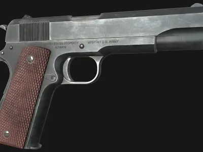 Colt M1911A1 Low-poly 3D model purchase