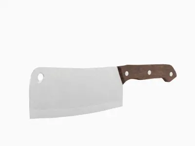 Meat Cleaver B 03 Low-poly 3D model