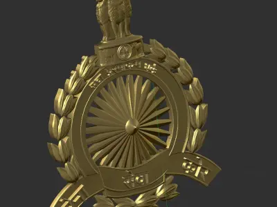 Indian Police Military Navy Air Force CAST Safe Plaque Plate 3D print model