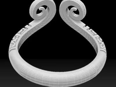 Greek Scroll Ring 3D print model