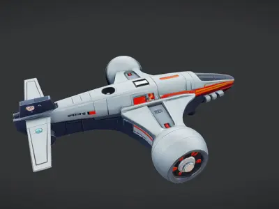 futuristic aircraft 3D model