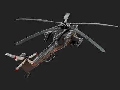 Mil Mi-28 Low-poly 3D model