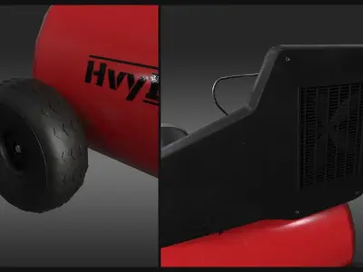 Air Compressor Low-poly 3D model 5