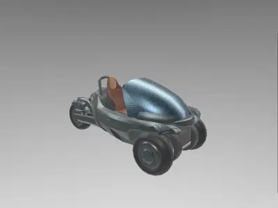 SCI FI TRICYCLE Low-poly 3D model