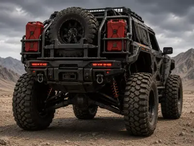 Futuristic Monster Truck STL ready 3D Printed  Vehicle 3D print model