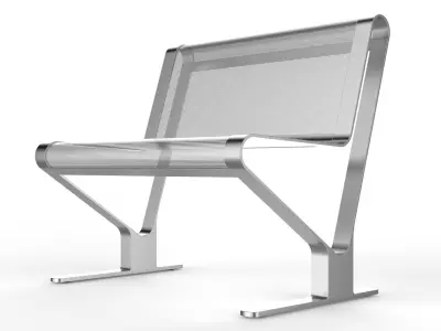 Waiting Room Seat V2 1 Big Seat 3D model