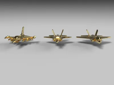F-16 Fighting Falcon- 3pcs 3D print model