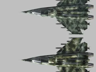 Fighter russian jet 3D model