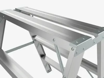 Foldable sawhorse ladder 3D model