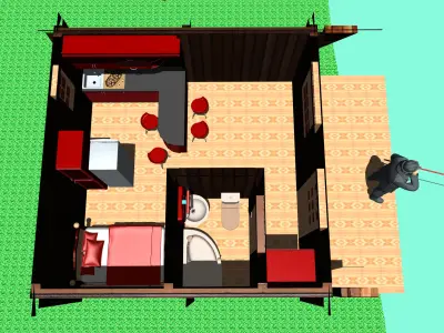 Fish Cabin Free 3D model