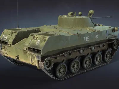 BMD-2 LOD2 Low-poly 3D model