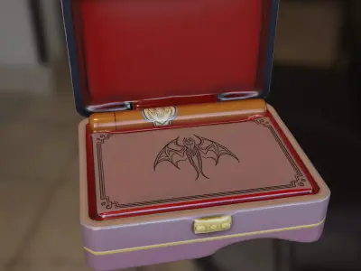 Premium Stylized Cigar Box with Decorative Lid Low-poly 3D model