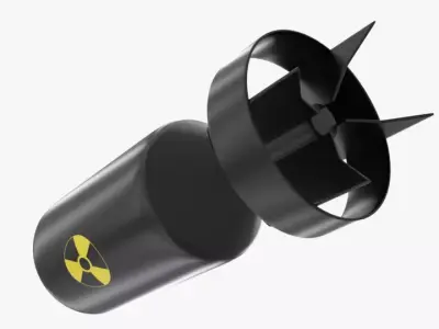 Nuke Bomb Cartoon Weapon 3D model