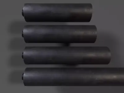 Weapon supressor Pack PBR Model Low-poly 3D model