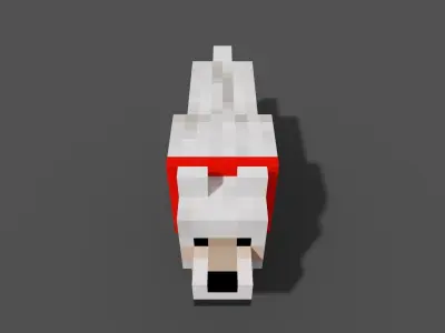 MineCraft dog  3D model Low-poly 3D model
