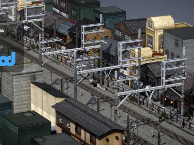 Japan Railway 3D model