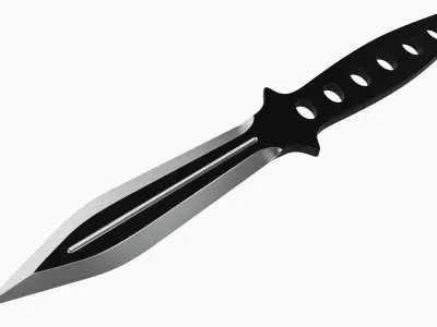 Knife throwing 05 3D model