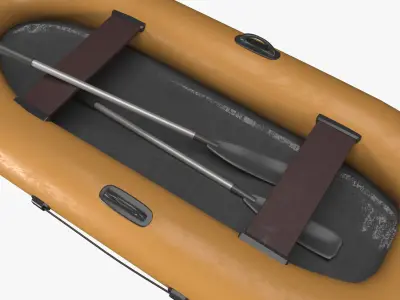 Boat - Lifeboat Low-poly 3D model