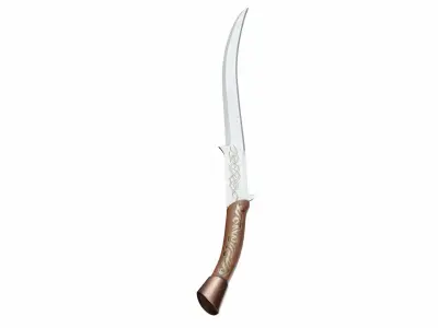 Curved sword 15 3D model