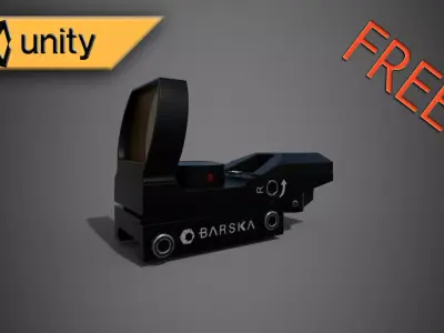 Collimator scope Free low-poly 3D model